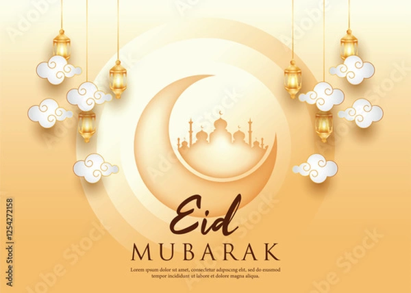 Obraz Islamic background. Eid Mubarak illustration design