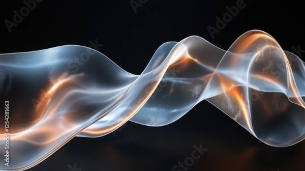 Fototapeta Ethereal Flowing Waves of Light in Soft Colors Creating a Dreamy Abstract Background for Design and Art Projects