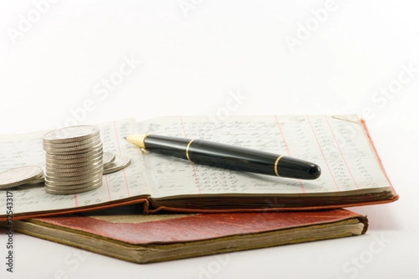 Obraz Długopis z księgami