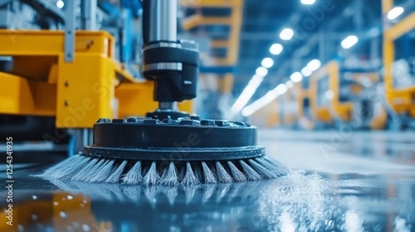 Obraz Factory floor cleaning machine