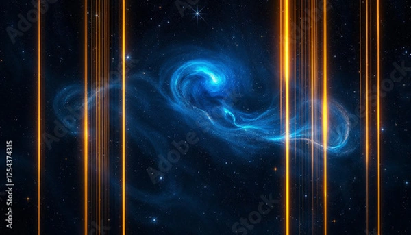 Fototapeta abstract background with stars