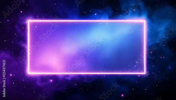 Fototapeta abstract blue background with stars