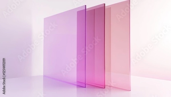 Obraz Abstract Pink Glass Panels