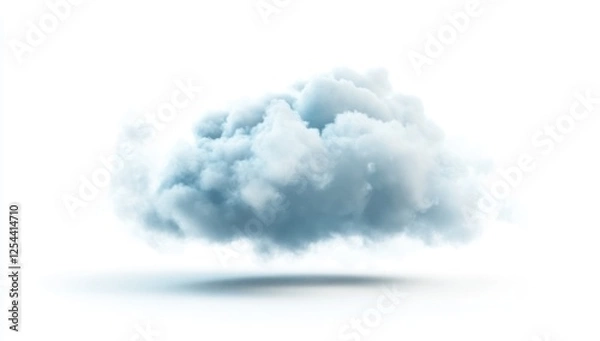 Fototapeta Single Cloud on a White Background