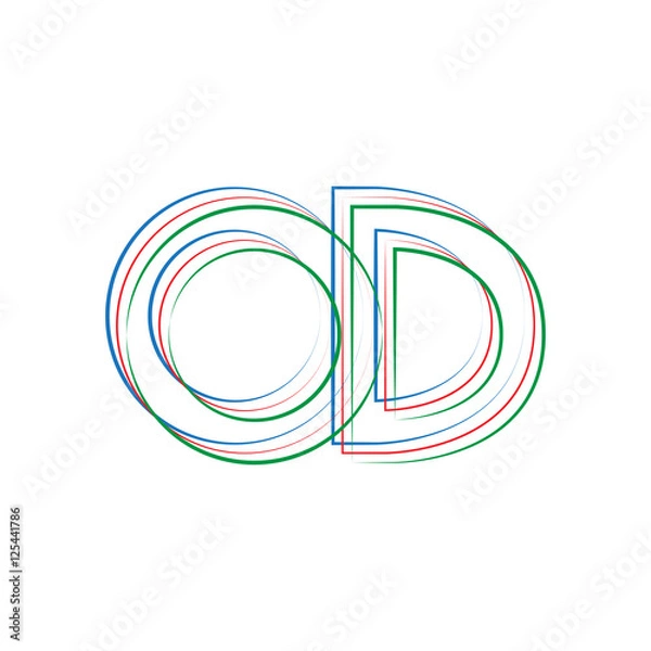 Obraz  INITIAL ABSTRACT LOGO WITH COLOR