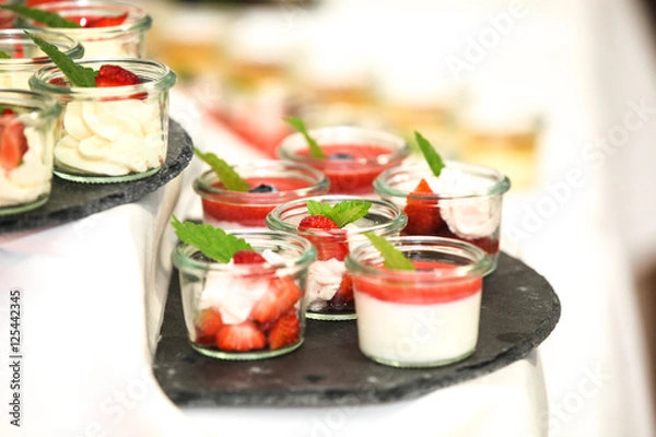 Obraz Erdbeerdessert