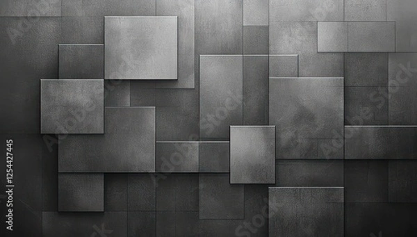 Fototapeta Modern smoky gray geometric shapes creating a professional dark wall texture.