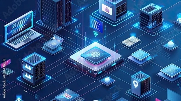 Fototapeta secure server infrastructure and data protection measures