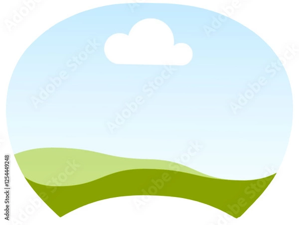 Obraz Fan Frame Template