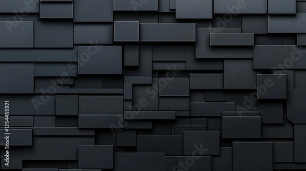 Fototapeta Abstract Dark Geometric Blocks Pattern
