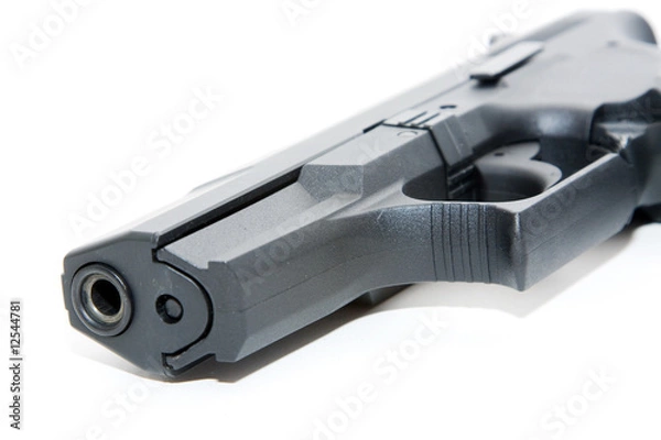 Obraz semi-automatic pistol on white background