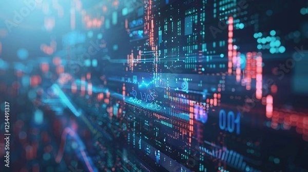 Fototapeta abstract financial technology solutions and innovations