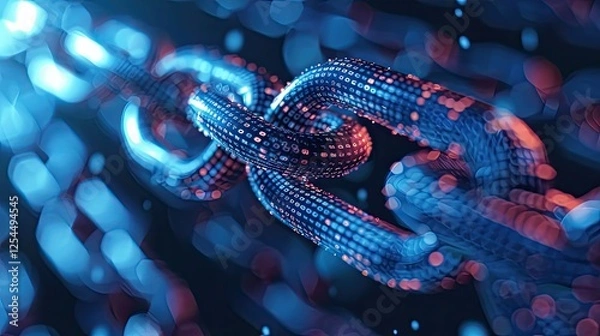 Fototapeta secure blockchain technology ensuring data integrity and transparency