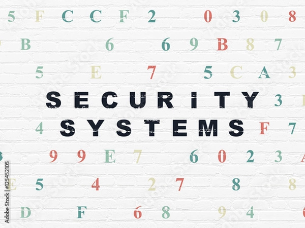 Fototapeta Security concept: Security Systems on wall background