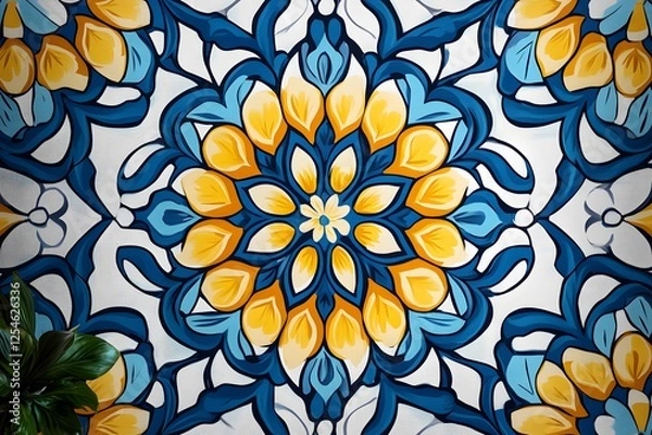 Fototapeta Gorgious Seamless abstract kaleidoscope pattern Panoramic abstract texture
