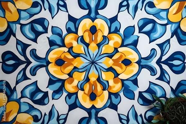 Fototapeta Gorgious Seamless abstract kaleidoscope pattern Panoramic abstract texture
