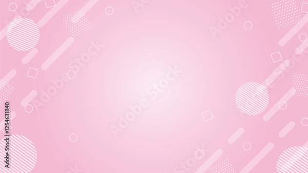 Obraz Geometric background Memphis (pink)