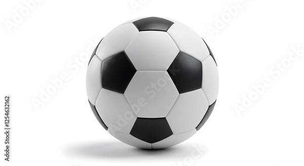 Obraz Classic Black and White Soccer Ball Isolated on White Background