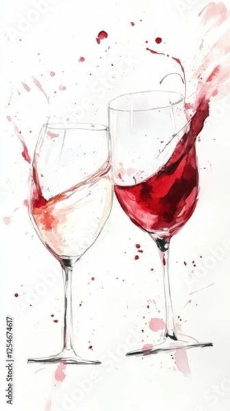 Obraz Wine Glasses Splash