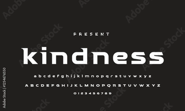 Fototapeta Abstract minimal future alphabet fonts. simple typography sport future creative font . vector illustrator