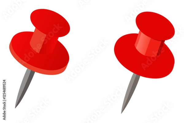 Obraz push pin isolated on white