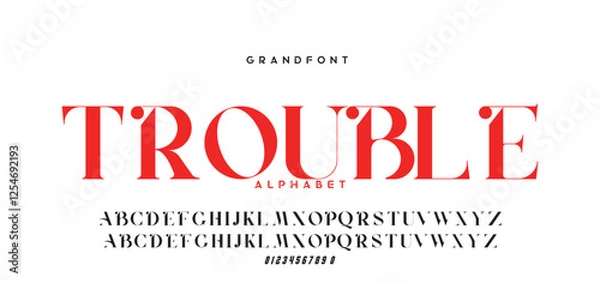 Fototapeta Abstract modern urban alphabet fonts. Typography sport, technology, fashion, digital, future creative logo font. vector illustration