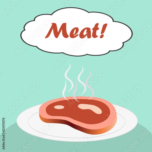 Obraz Plate with steak