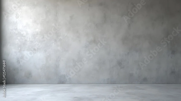 Obraz Grey Textured Concrete Wall and Floor - Industrial Minimalist Background