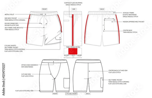 Fototapeta Shorts Technical Tech pack