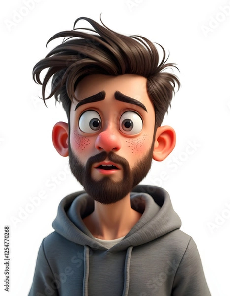 Obraz Surprised Cartoon Man