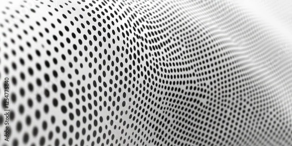 Fototapeta Abstract black dots wave texture background