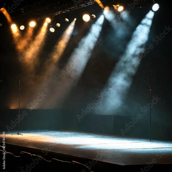 Fototapeta Empty Stage for Performance. Generative Ai. Ai