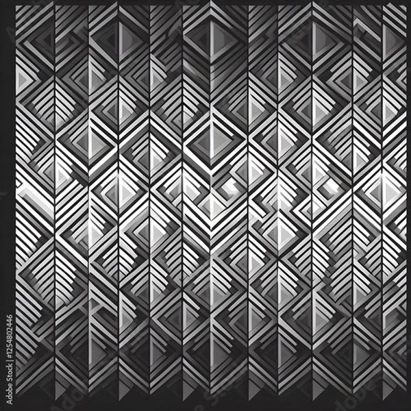 Fototapeta Monochromatic Geometric Pattern  
