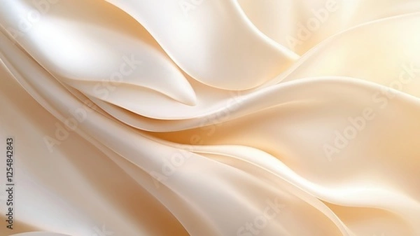 Fototapeta Satin Drapes in Soft, Flowing Curves