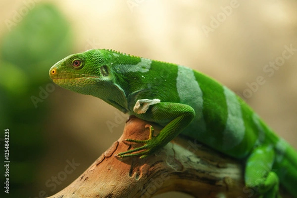Obraz chameleon on a branch