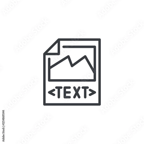 Fototapeta Alt Text line icon