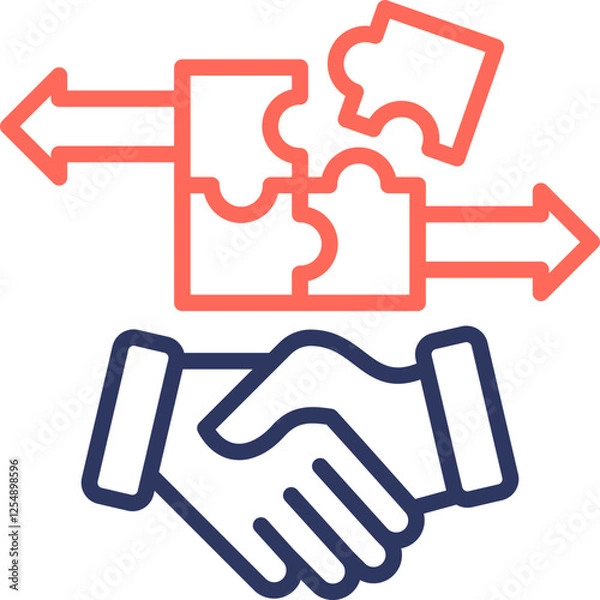 Fototapeta Compromising line color icon