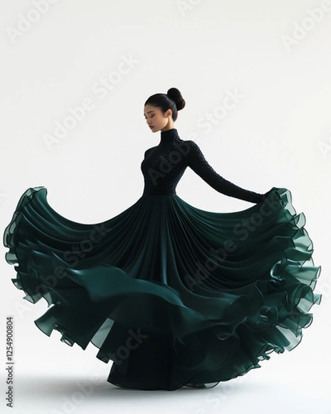 Fototapeta woman in black dress