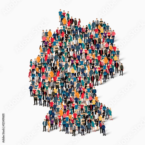 Fototapeta people map country Germany vector