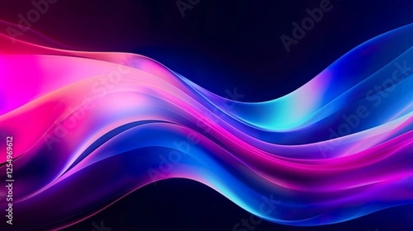 Fototapeta Abstract soft waves Beautiful Abstract 3D Background with Smooth Silky Shapes soft forms ..