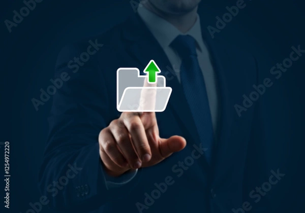 Fototapeta  file Upload Icon Interface.