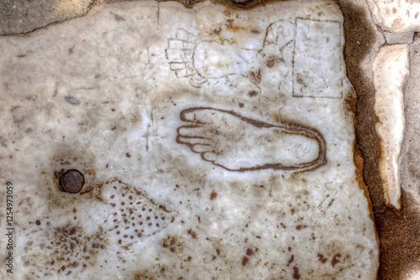 Obraz Ancient Marble Primitive Etching 