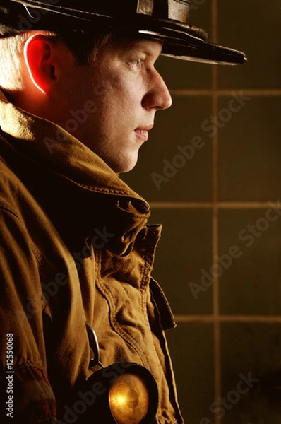 Fototapeta Portrait of a fireman