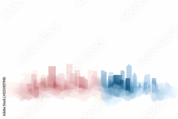 Fototapeta Cityscape Cloudscape Abstract Illustration