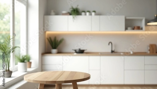 Fototapeta Cozy rustic farmhouse kitchen
