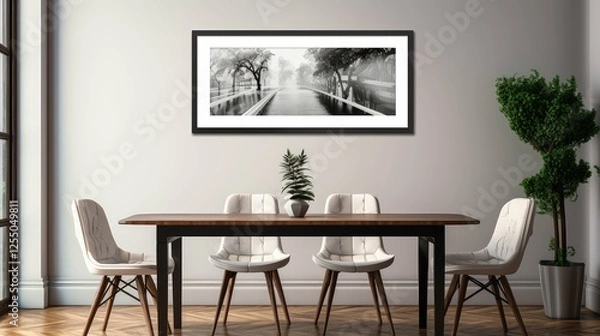 Obraz glass table picture frame