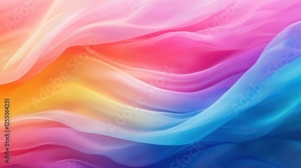 Obraz Colorful wave patterns in soft, flowing design.