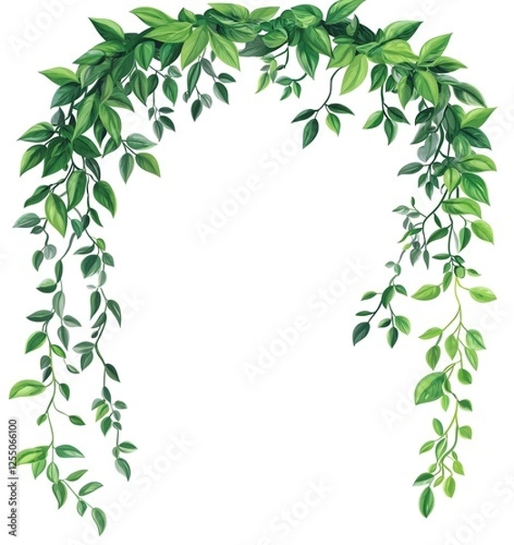 Fototapeta llustration On The Theme Of Plants And Frames, Ecology And Climate. Generative AI