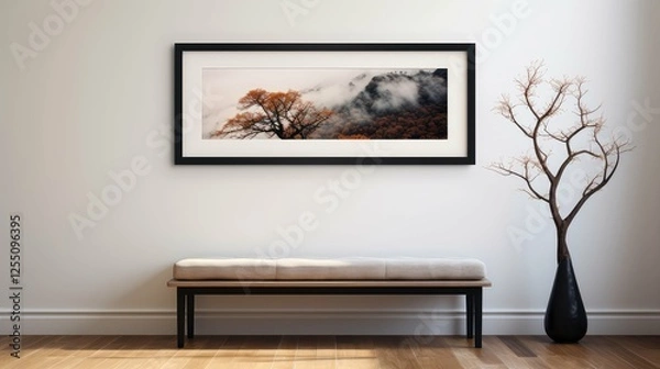 Fototapeta horiztal frame on wall horizontal