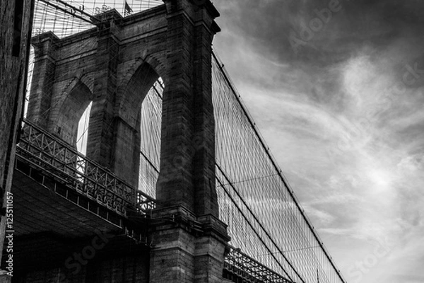 Fototapeta Cinematic Brooklyn Bridge
